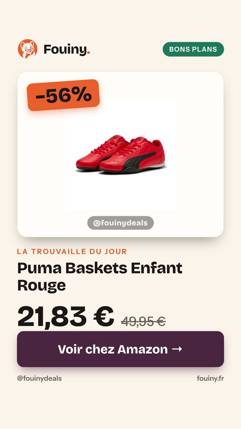 Puma Baskets Enfant Rouge