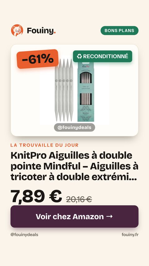 KnitPro Aiguilles à double pointe Mindful – Aiguilles à tricoter à double extrémité 20 cm x 12 mm, lot de 5, Silver 12 mm