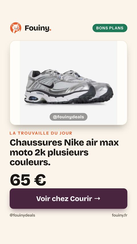 Chaussures Nike air max moto 2k plusieurs couleurs.
