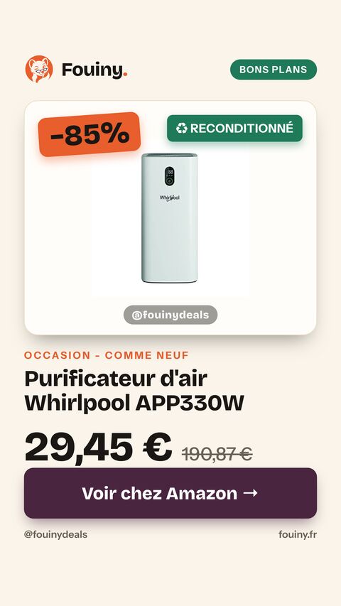 Purificateur d'air Whirlpool APP330W
