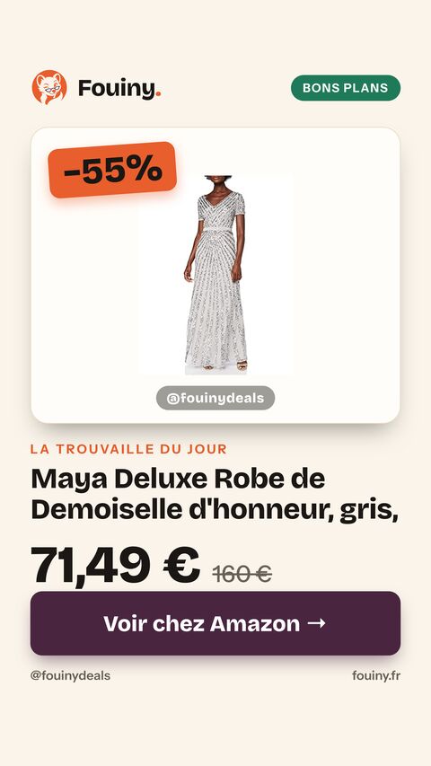 Maya Deluxe Robe de Demoiselle d'honneur, gris,