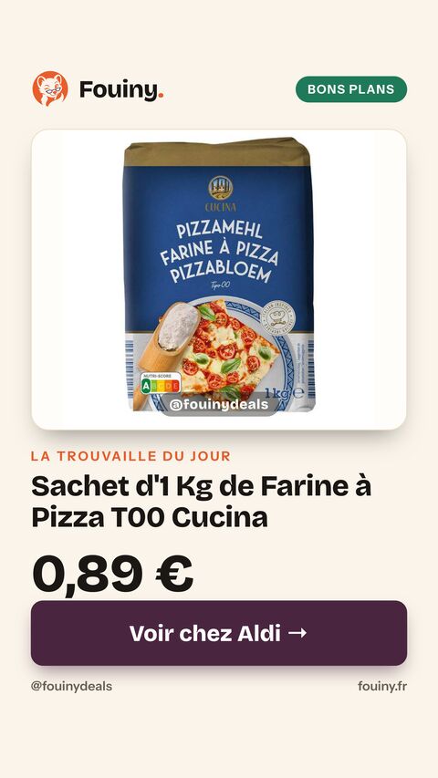 Sachet d'1 Kg de Farine à Pizza T00 Cucina