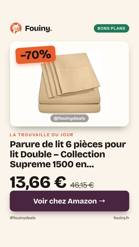 Parure de lit 6 pièces pour lit Double – Collection Supreme 1500 en Microfibre brossée Fine – 2 taies d'oreiller supplémentaires, Excellent Rapport qualité/Prix, lit Double, Chameau