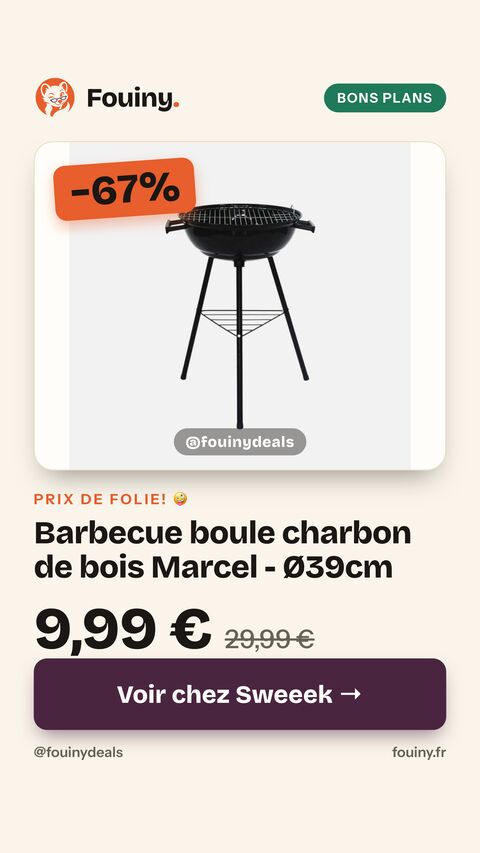 Barbecue boule charbon de bois Marcel - Ø39cm