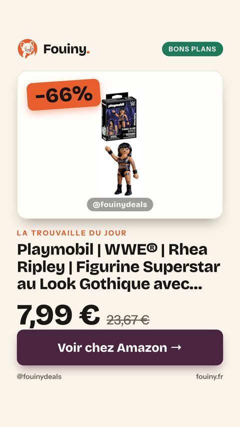 Playmobil | WWE® | Rhea Ripley | Figurine Superstar au Look Gothique avec Bandeaux de Transpiration et Socle | pour Les Fans à partir de 5 Ans | 71962