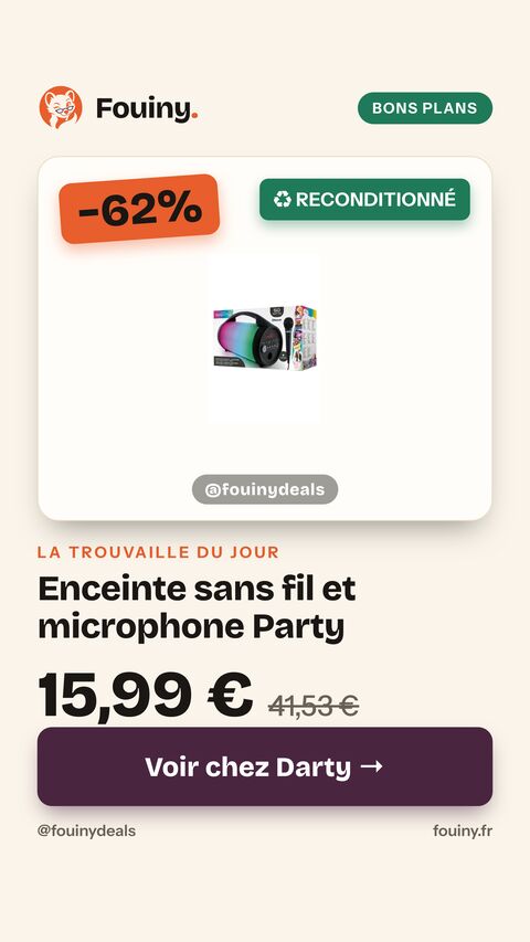 Enceinte sans fil et microphone Party