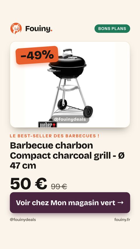 Barbecue charbon Compact charcoal grill - Ø 47 cm