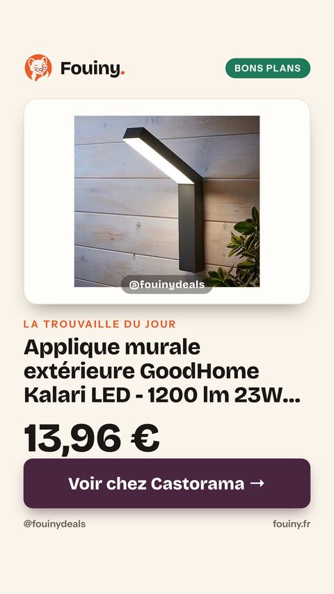 Applique murale extérieure GoodHome Kalari LED - 1200 lm 23W IP54, gris anthracite