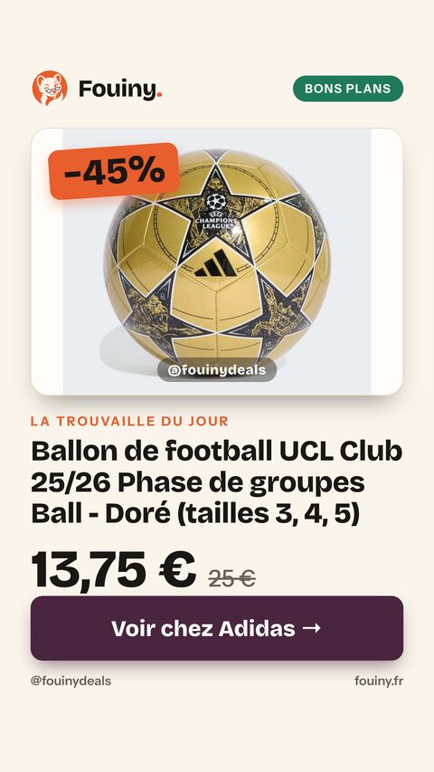 Ballon de football UCL Club 25/26 Phase de groupes Ball - Doré (tailles 3, 4, 5)