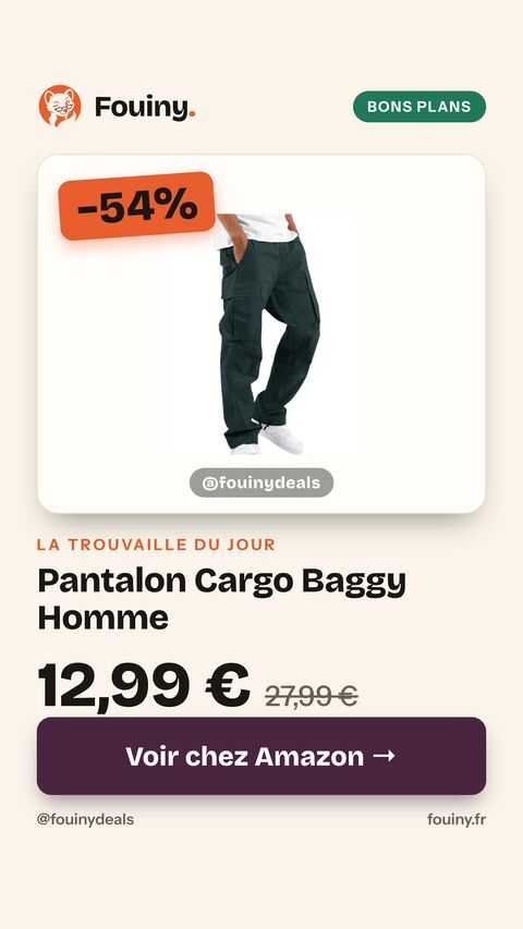 Pantalon Cargo Baggy Homme
